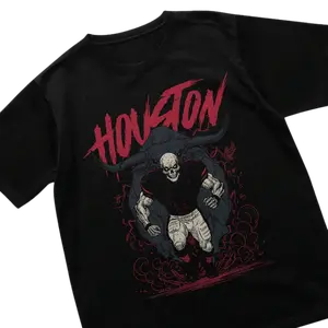 Houston Football Vintage Tee, Football Team Shirt, Texans Skeleton Shirt, Football Shirt, Vintage Graphic Tee, Unisex T-Shirt, Gift For Men, Top Menswear Streetwear
