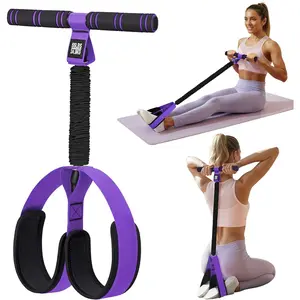 Pedal Resistance Band with Handle 55LBS Exercise Bands for Core Abs Legs Glutes Arms Strength Training Pilates Sit Up Workout Equipment for Women Home Gym Physical Therapy
