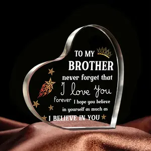 1 pc, Mens Gifts for Brother, Brother Gifts From sister, Encouraging Acrylic Keepsake , Fathers Day Birthday Gifts For Brother Adult, Gifts For Brother, Best Brother Gifts From Sister