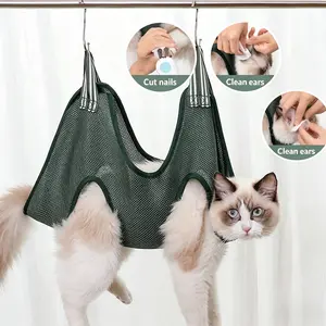 Pet Grooming Hammock for Small Medium Dogs and Cats, Breathable Nail Trimming Restraint Sling, Multi-Functional Pet Grooming Supply