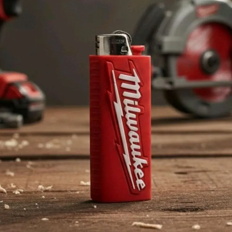 Milwaukee Packout-Inspired 3D-Printed Bic Lighter Case (2-Pack) with Iconic Logo, Lighter Accessories, Ideal Gift for Milwaukee Enthusiasts