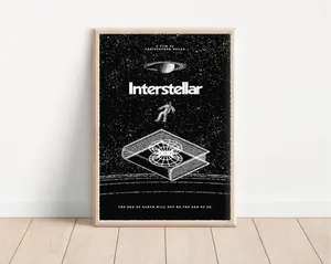 Interstellar Movie Poster - Poster Gifts - Movie Poster - Interstellar Art - Wall Art - Christopher Nolan - Home Décor