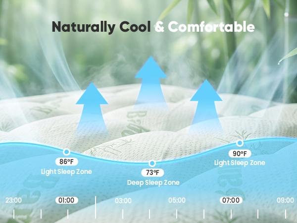 【Back to School】Ultra Soft Mattress Topper，Viscose Made from Bamboo Pillow Top Mattress Pad，Naturally Cooling for Hot Sleepers, Mattress Toppers, Bamboo Topper Mattress