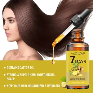 30ML Ginger Hair Growth Oil, Cold-Pressed Root Oil + Curcumin Activates Follicles, Promotes New Hair Regrowth, Scalp Care, Unisex Formula