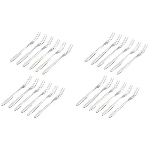 24 Pcs Dessert Forks,5.1 InchStainless Steel Mini Salad Fruit Fork Tasting Forks Cocktail Fork