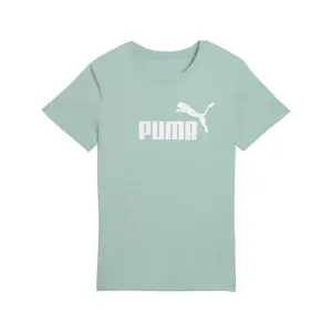 PUMA Womens Essentials No. 1 Logo Crew Neck Short Sleeve Casual Tops Casual - Green
