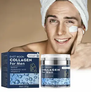 Collagen Men's Anti-Aging Wrinkle Cream, Men's FaceMoisturizer Cream 50g, Skin Firming and TighteningLotion, Firming Hyaluronic Acid Moisturizer Concealer Daily east moon men for