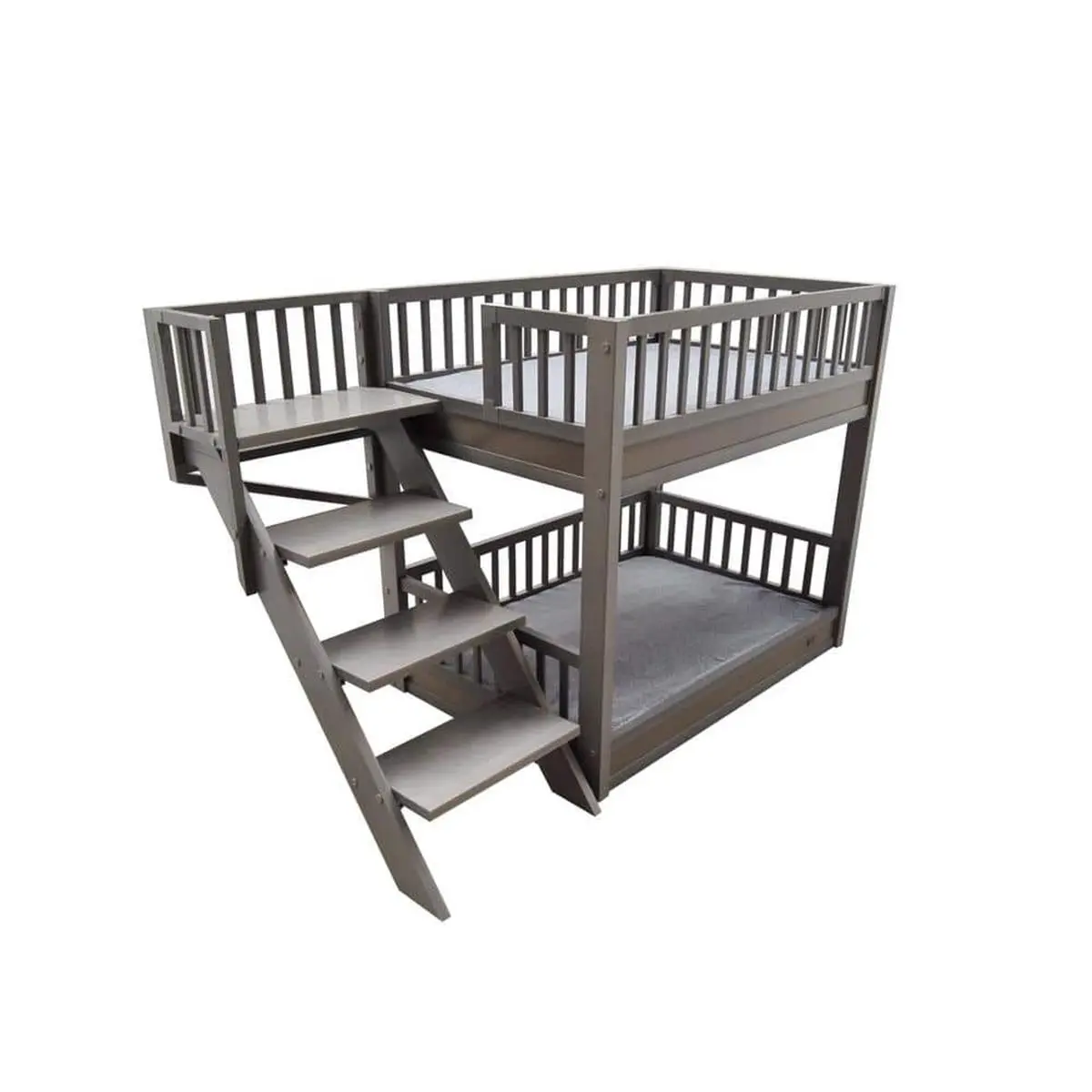 New Age Pet Eco-Friendly Aspen Bunk Bed, Antique White - Large, Easy Assembly, No Tools Required, Machine Wash Compatible
