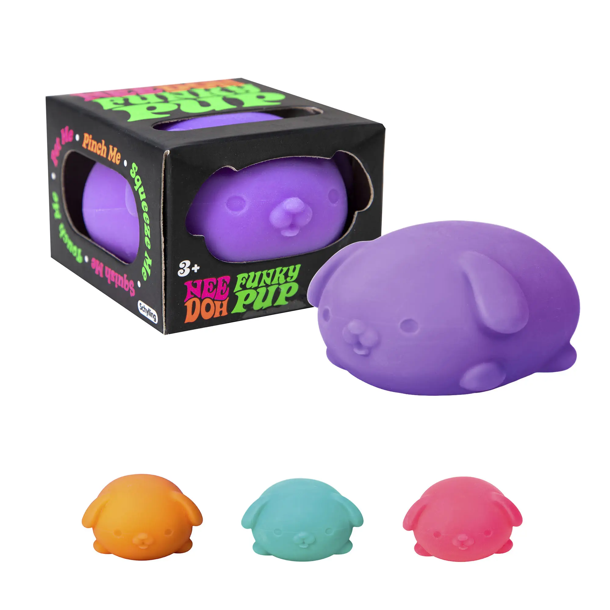 NeeDoh Funky Pups - Sensory Toy with Fun Dough Filling - Assorted Designs - Ages 3 and Up - One randomly selcted piece