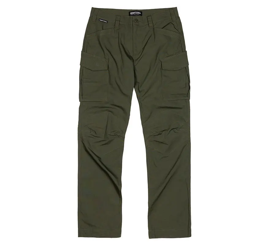 Howitzer Men's Tactical Cargo Pants, All Seasons Casual Fit Trousers in Cotton Blend with Double Layer Knee Paneling & Custom Branded Howitzer Labeling, Durable Multifunctional Pants, Button