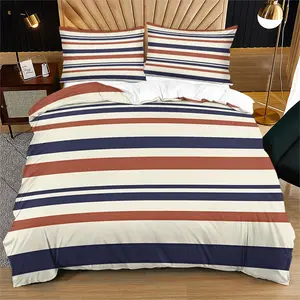 Striped Pattern Duvet Cover Set, Soft And Durable Bedding Set, Contains 1 Duvet Cover And 1 Or 2 Pillowcases, Does Not Include Quilt Core And Pillow Core, For Home Bedrooms And Dormitories, Suitable As Holiday Gifts For Teenagers And Adults