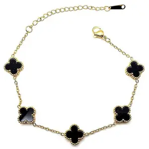 Big Clover Chain Stainless Steel Bracelet