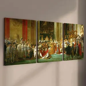Wooden Framed Canvas Painting, 3 Counts Vintage Figure Canvas Poster, Royal Princess Decoration, Home Decor for Living Room Office
