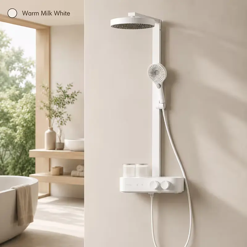 High-End Dual-Cylinder Foam Shower Massage System with Intelligent A/B Formula Options, Constant Temperature Control, 3-Level Handheld Shower Head and Adjustable Sliding Rod, Household Bathroom Fixture