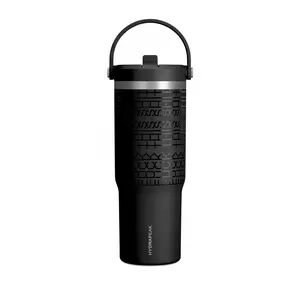 FTS 32oz Tumbler — Insulated Travel Bottle with Black Tribal Grip Pattern