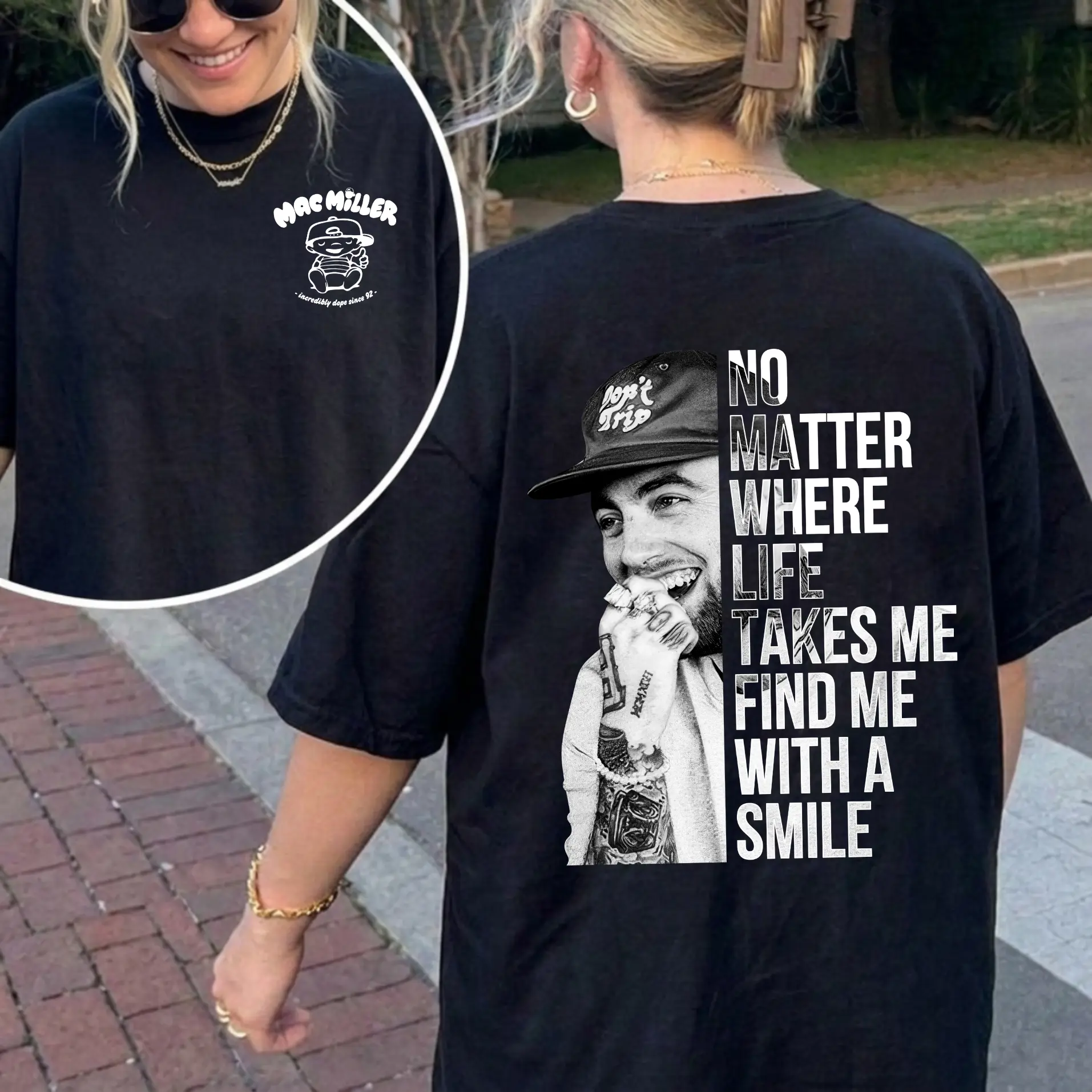 Vintage 90s Mac Miller shirt, Best Day Ever, No Matter Where Life Takes Me, Signature Mac Miller Merch For Fan, Graphic Tee, Rapper Lover