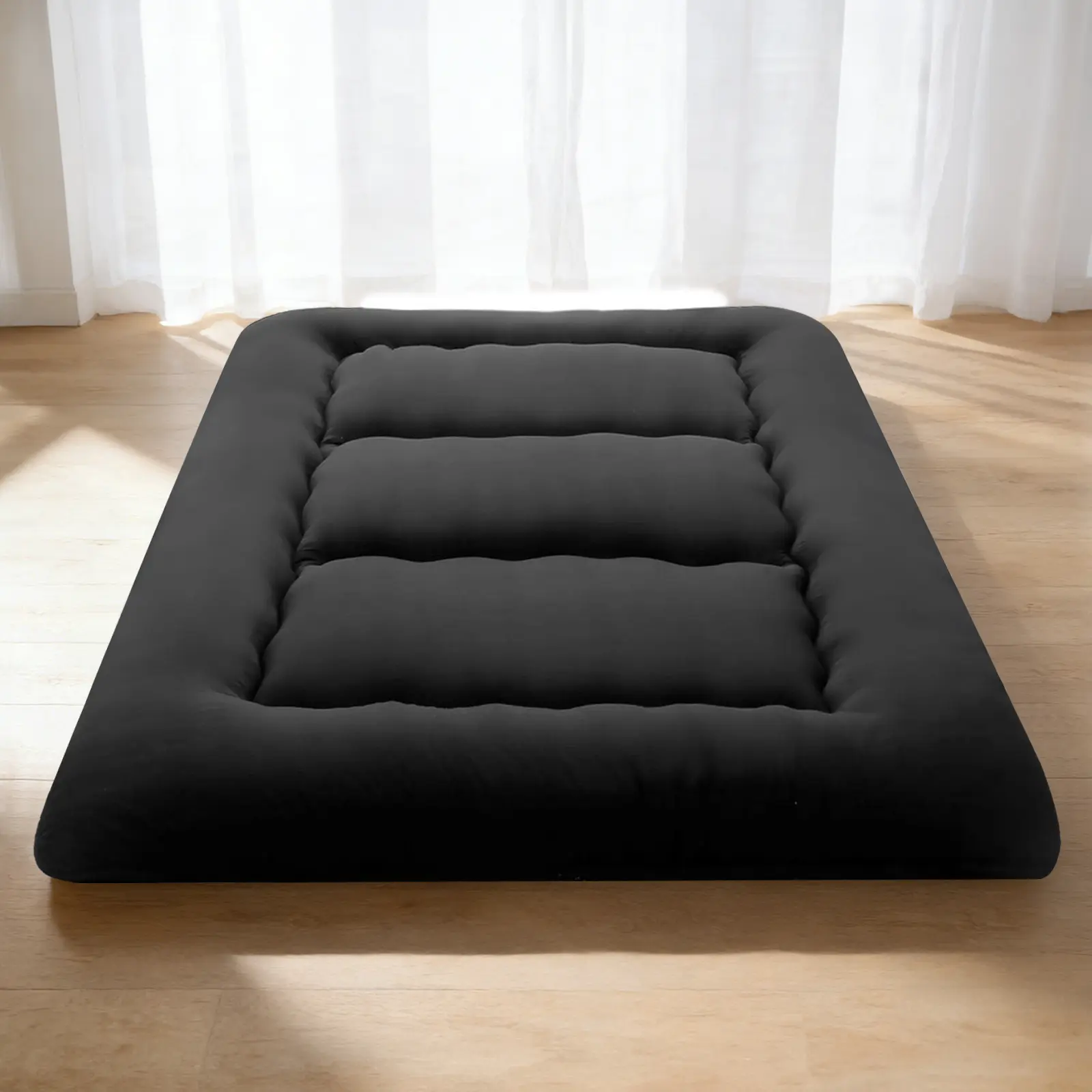 Memory Foam Futon Mattress, Foldable Tatami Floor Mattress with Storage Bag, Space-Saving & Comfortable
