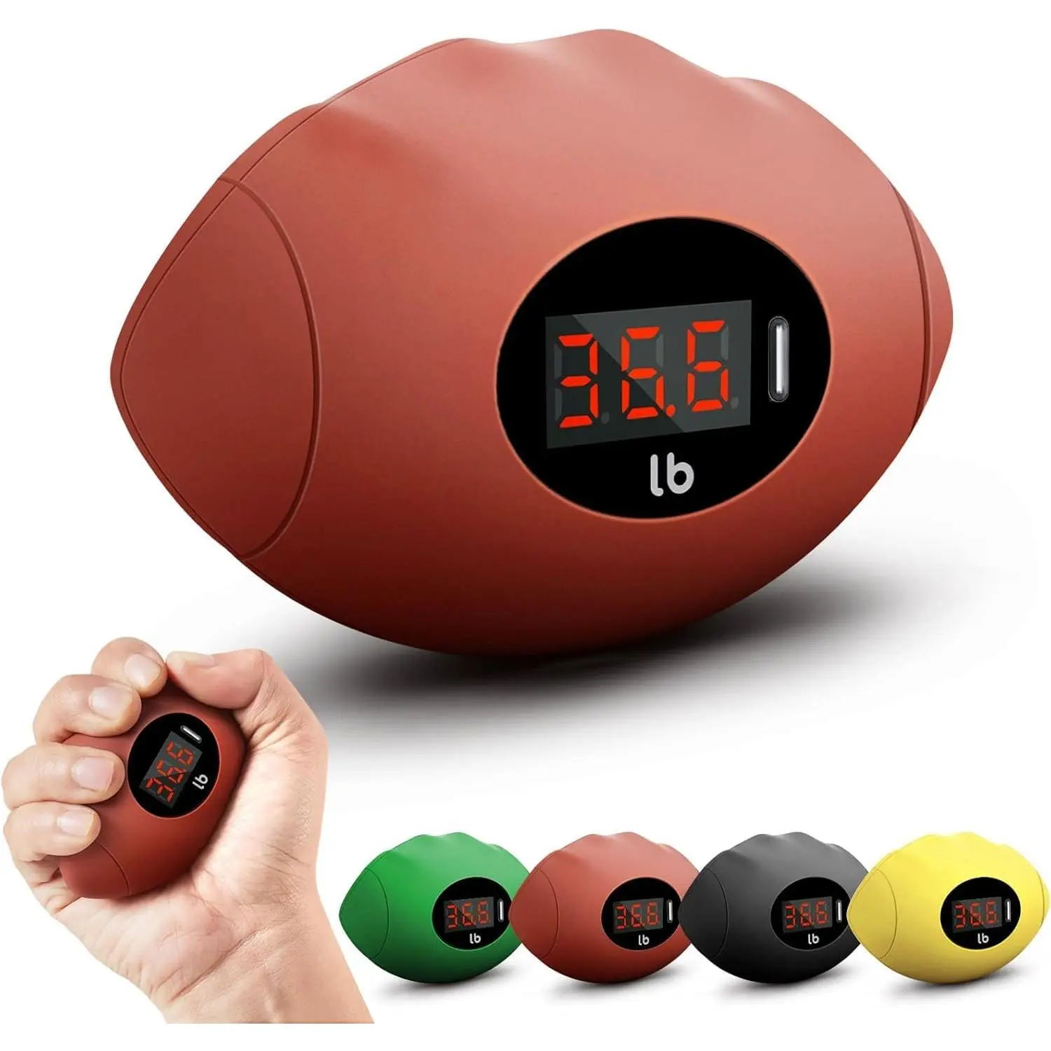 Hand Grip Strengthener, Rechargeable Digital Grip Trainer, Maximum Load Capacity 220.4 lbs (100 kg) Grip Exercise Equipment, Suitable for Strength Training - Forearm Training - Grip Enhancer - Finger Stress Relief Ball