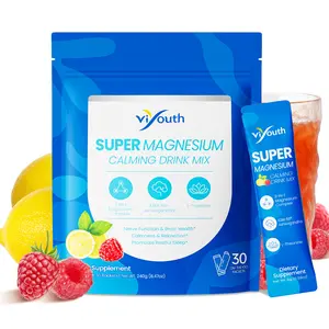 Viyouth Advanced Stress & Sleep Formula: 3-in-1 Magnesium Powder with L-Theanine, Turmeric & Probiotics – Features KSM-66 Ashwagandha & GABA to Support Healthy Cortisol Levels, Relaxed Mind & Restorative Sleep – 30 Servings