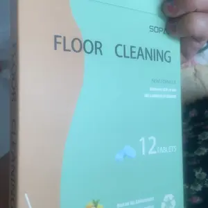 SOPAMI Floor Cleaning Tablets - Safe for Wood Tile Marble Quick Dry No Residue 12 Tablets Lemon Scent