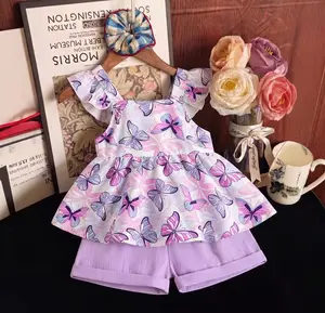 SummerVibes YOUNGER TREE Toddler Baby Girl Clothes Sleeveless Ruffle Bowknot Dress Top Shorts Set Summer Outfits for Little Kids Girls Gift Set