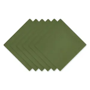 Design Imports Set of 6 Solid Cotton Napkins