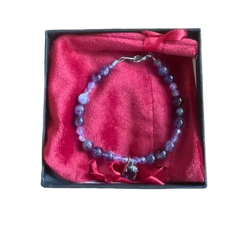 Twilight rebirth bracelet with amethyst charm