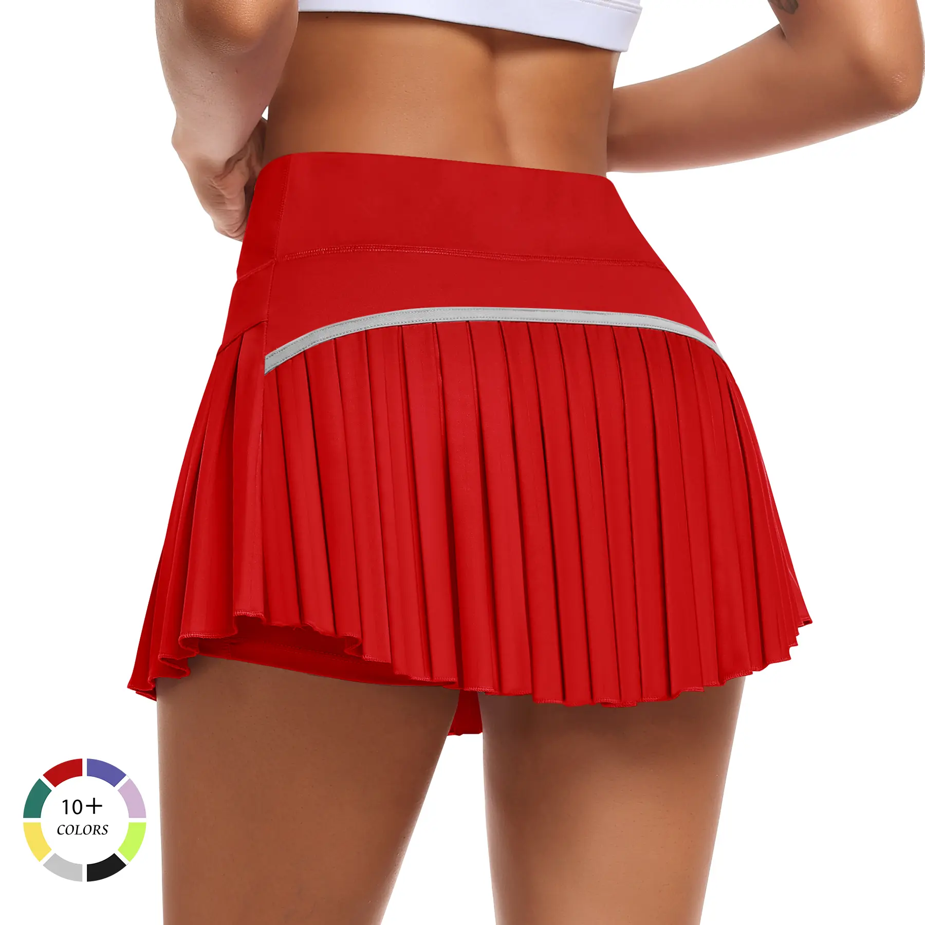 JoyGirl Sports Skirt for Women Pleated High Waisted Tennis Golf Skort with Built-in Shorts and Pockets Comfortable Athletic Mini Girls Skirt for Summer Sports