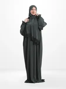 One-Piece Prayer Dress & Abaya with attached Hijab - Plain
