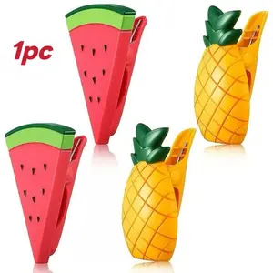 Large Beach Chair Towel Clip, Clothes Hat Pin Suitable for Cruise Pool Terrace Vacation Daily Use, Pineapple and Watermelon Design