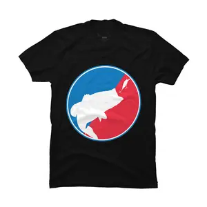 Large Mouth Bass Fishing Patch T-shirt