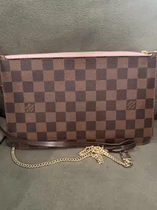 Pre-owned Louis Vuitton Canvas Clutches & Wristlets Damier Ebene Neverfull MM Pouch