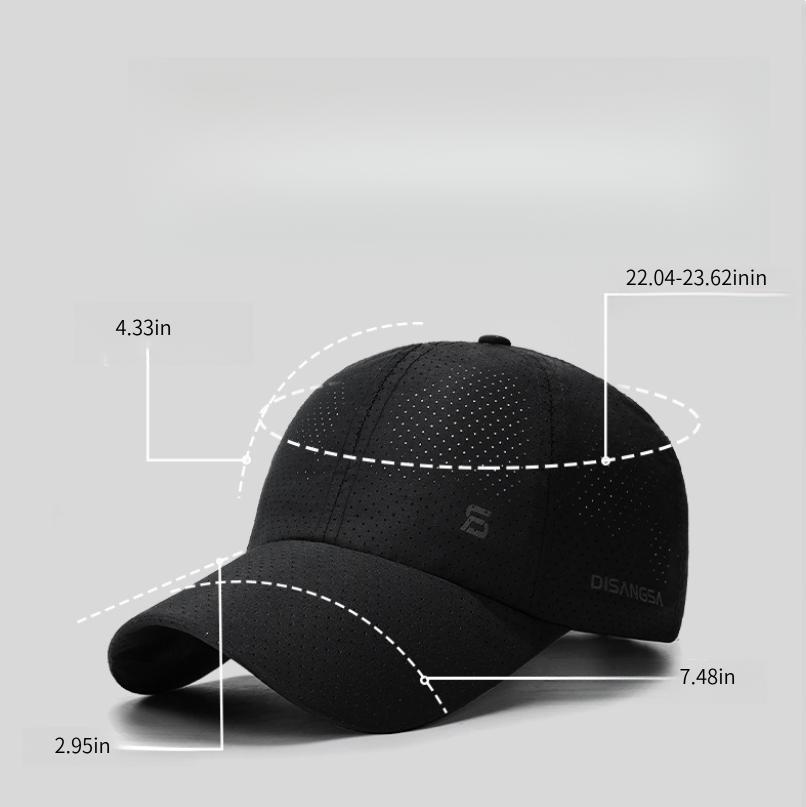 2-Pack Men's Sunscreen Baseball Hat Mesh Breathable Quick Drying Sports Hat UV Resistant Suitable for Outdoor Sports in Summer