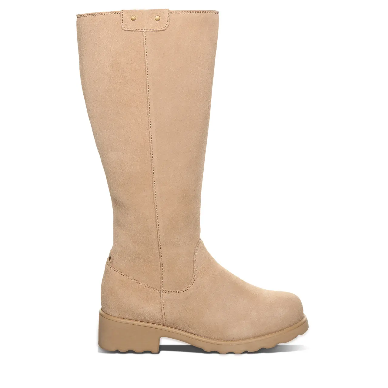 BEARPAW Audrina Women's Tall Suede Fall Boots with Fleece Lining - Toffee