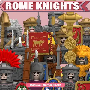 Middle Roman Series Building Blocks Castle Medieval Military Knight Soldier Figures Legion Army Warrior Accessories Bricks Giftspopular popular
