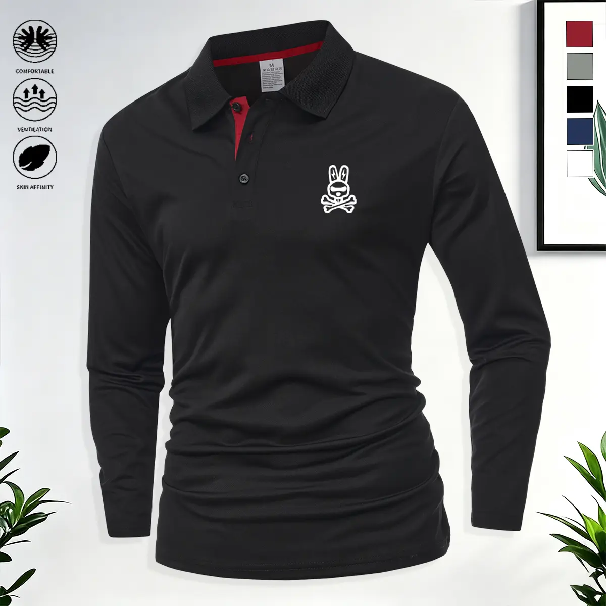 Men’s polo shirt with a turn-down collar, solid color/multi-color minimalist design, suitable for golf and casual exercise wear; men’s top, men’s polo shirt