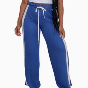 Double Striped Women Track Pants - Comfortable Women's Bottoms for Basic and Minimalist Wear - Bridal, Womenswear