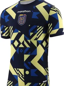 Full Print Logo Ecuador Soccer Trainning Jersey 1 qualifiers 2026 Men's - Full Logo, Adult Soccer Jersey