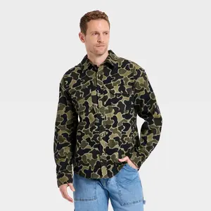 Men's Camo Print Vintage Utility Shirt - Goodfellow & Co