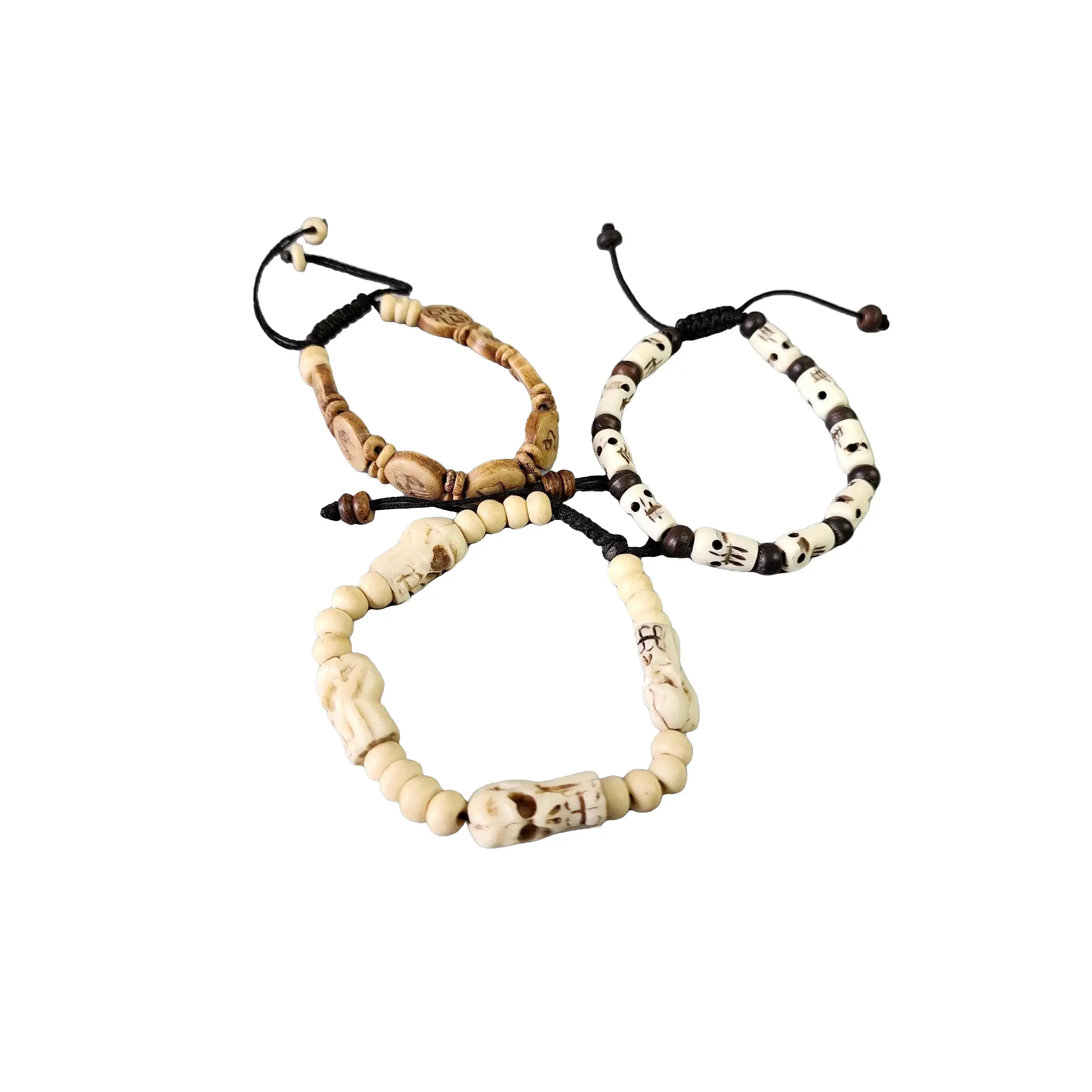 Tibetan Hand Carved Friendship Bracelet Set - Symbol Of Unity And Connection, Set Of 3, Made To Order