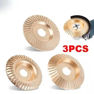 3PCS 4 Inch Wood Grinding Wheels, Wood Carving Disc, Carpenter Woodworking Polishing Tool Accessories.