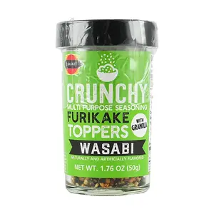 J-BASKET Japanese Wasabi Flavored Crispy Seaweed Furikake Rice Seasoning - 50g Bag for Onigiri, Baby Food, Noodles & Rice