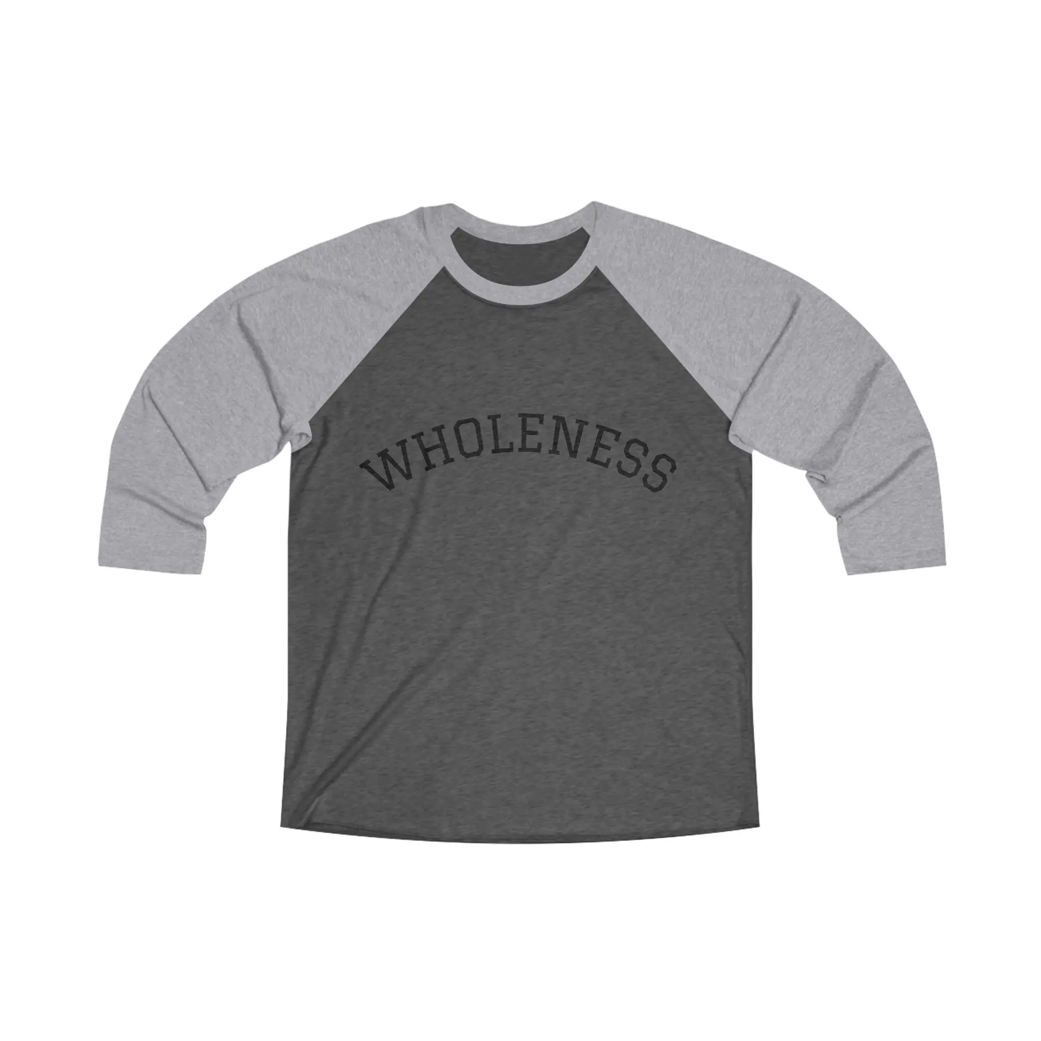 Wholeness script baseball tee | Raglan Tee