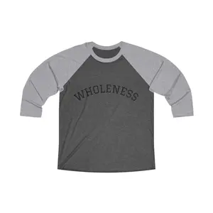 Wholeness script baseball tee | Raglan Tee