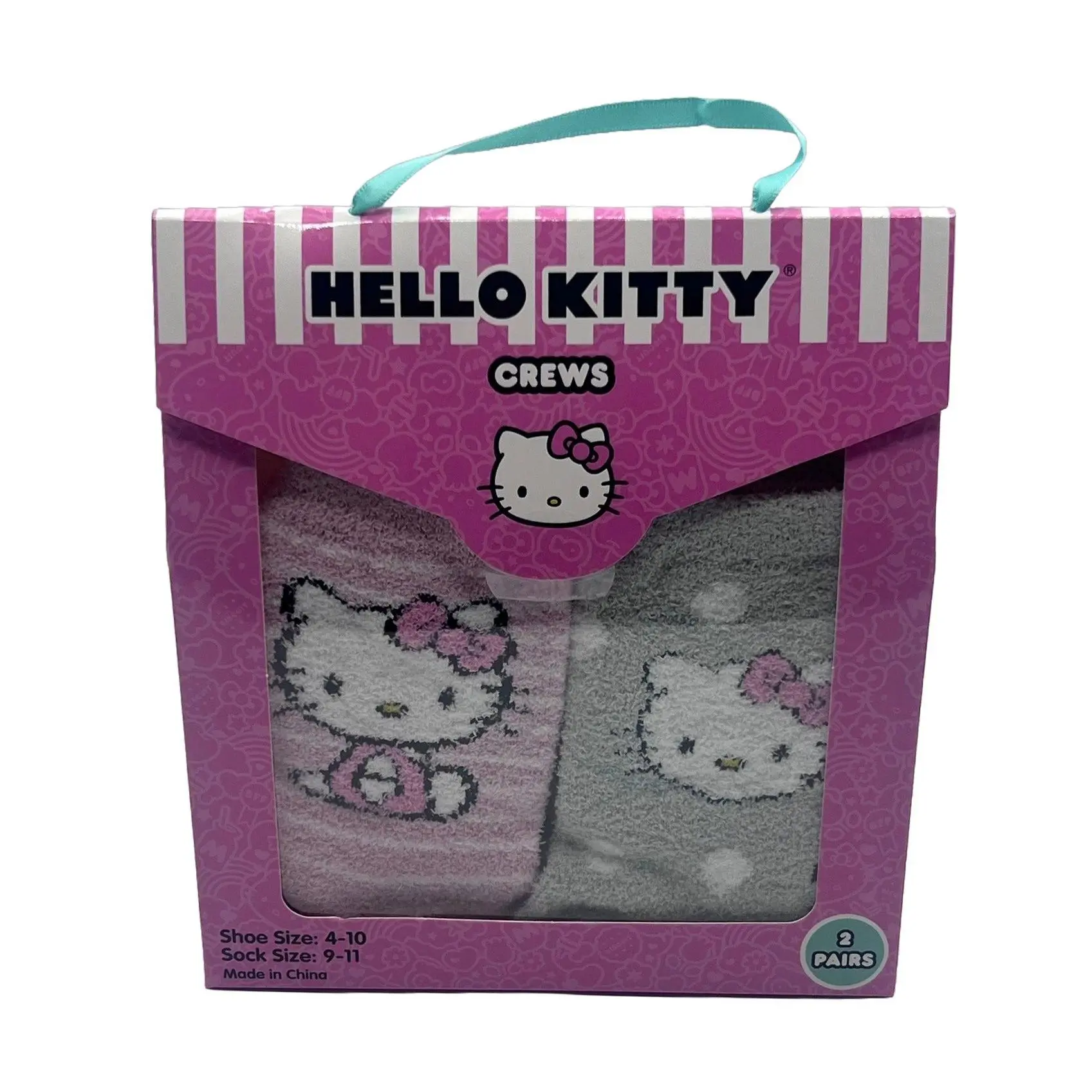 Hello Kitty Ladies' Cozy Crew Sock Gift Boxed Set - 2 Pairs