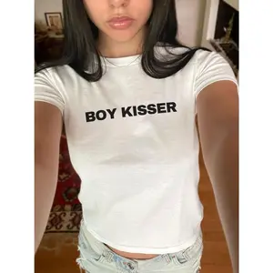 Boy Kisser Baby Tee Funny Pride Shirt Trendy Shirt LGBTQ Gifts For Her Lesbian Femme Shirt Bisexual Gay Top Twink Shirt