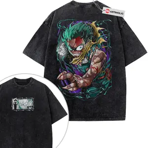 Deku Shirt, Izuki Midoriya Shirt, MHA Shirt, Anime Shirt, Vintage T-Shirt 2-Sided