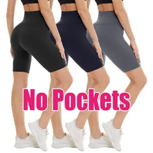 Showitty 3 Pack Biker Shorts for Women(Reg & Plus Size) - 5"/8" High Waist Tummy Control Shorts for Workout Gym