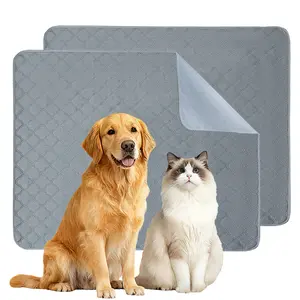 XAKING 2-Pack Reusable Pet Pee Pads, Solid Color Washable Mats for Dogs, Ultra Absorbent, Non-Slip, Leak-Proof Puppy Training Mats for Animals.