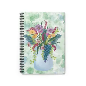 Masson Jar of Wild Flowers  Spiral Notebook - Ruled Line
